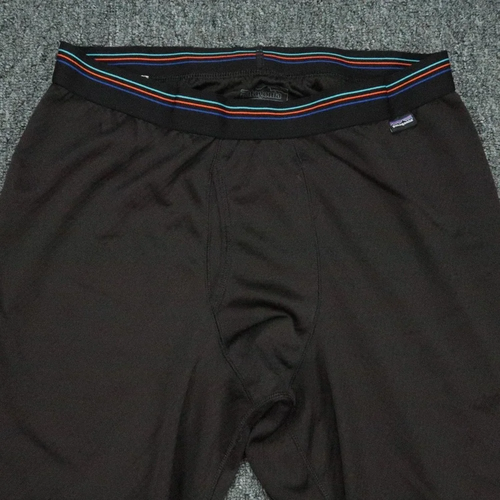 Patagonia Pants Mens Medium Black Capilene Midweight Baselayer Bottoms Athletic